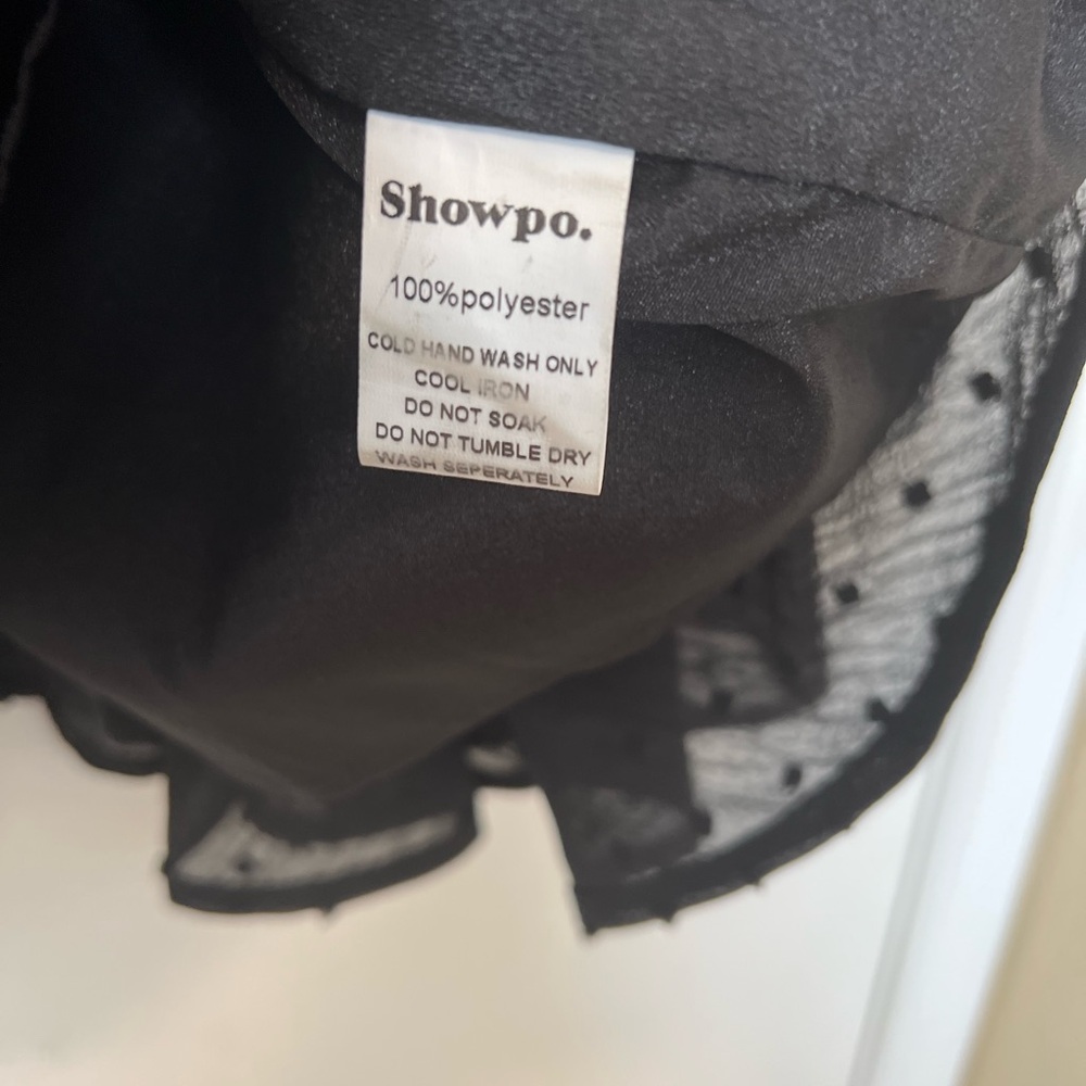 Showpo Are You Gonna Kiss Me Mini black dress size 6 US - Picture 10 of 10